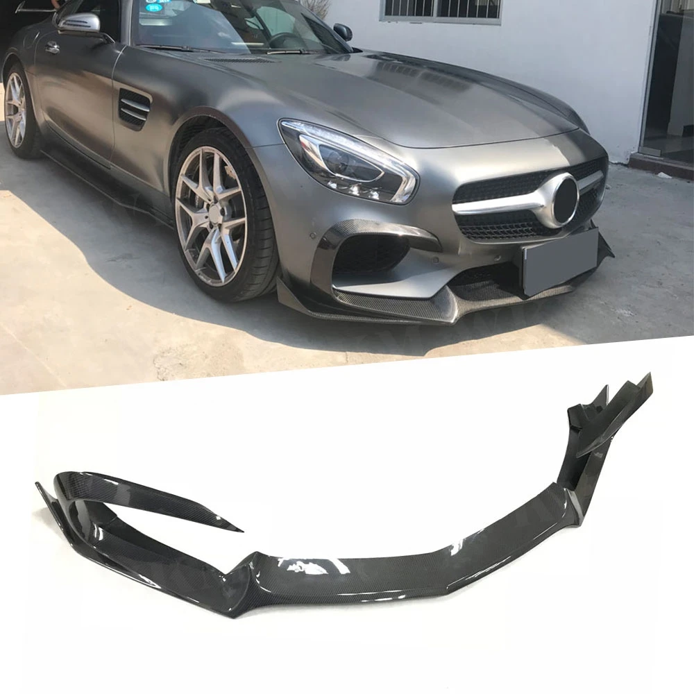 

Carbon Fiber Front Lip Spoiler Splitters Flaps For Mercedes Benz AMG GT AMG GTS AMG GTR Coupe 2 Door FRP Bumper Cover