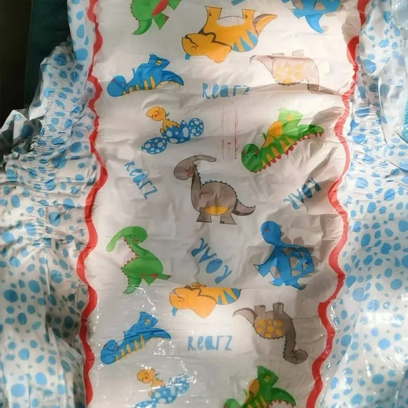 5pcs Oversize Thick ABDL Adult Baby Disposable Diaper Panties Large Capacity Cartoon Pattern DDLG Diapers No Reused Briefs