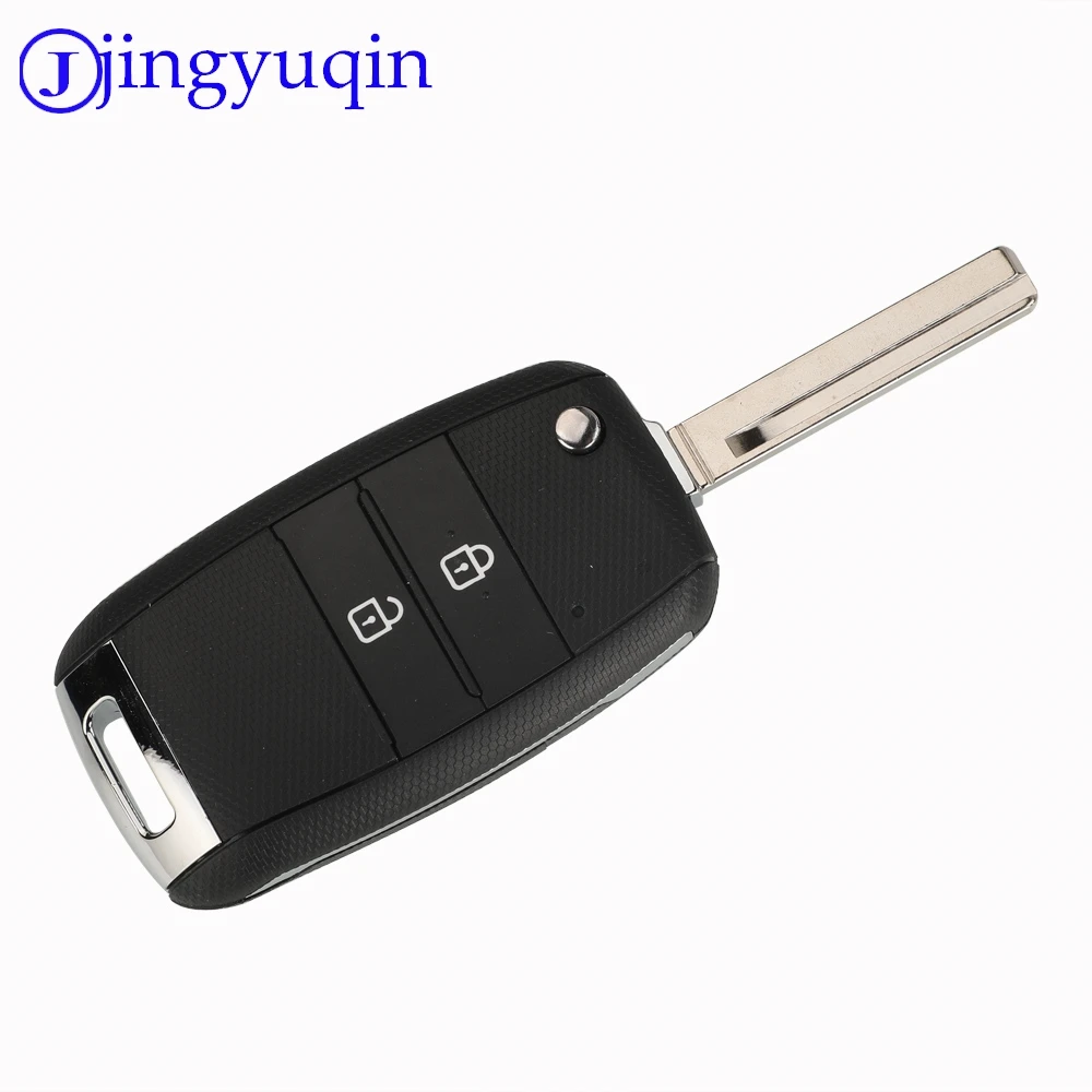 Jingyuqin 2 Tombol Kunci Lipat Mobil Remote Control Baru 434MHZ ID60Chip untuk Kia Picanto 2015 Model: DD2TX1307-TA 95430-H0500