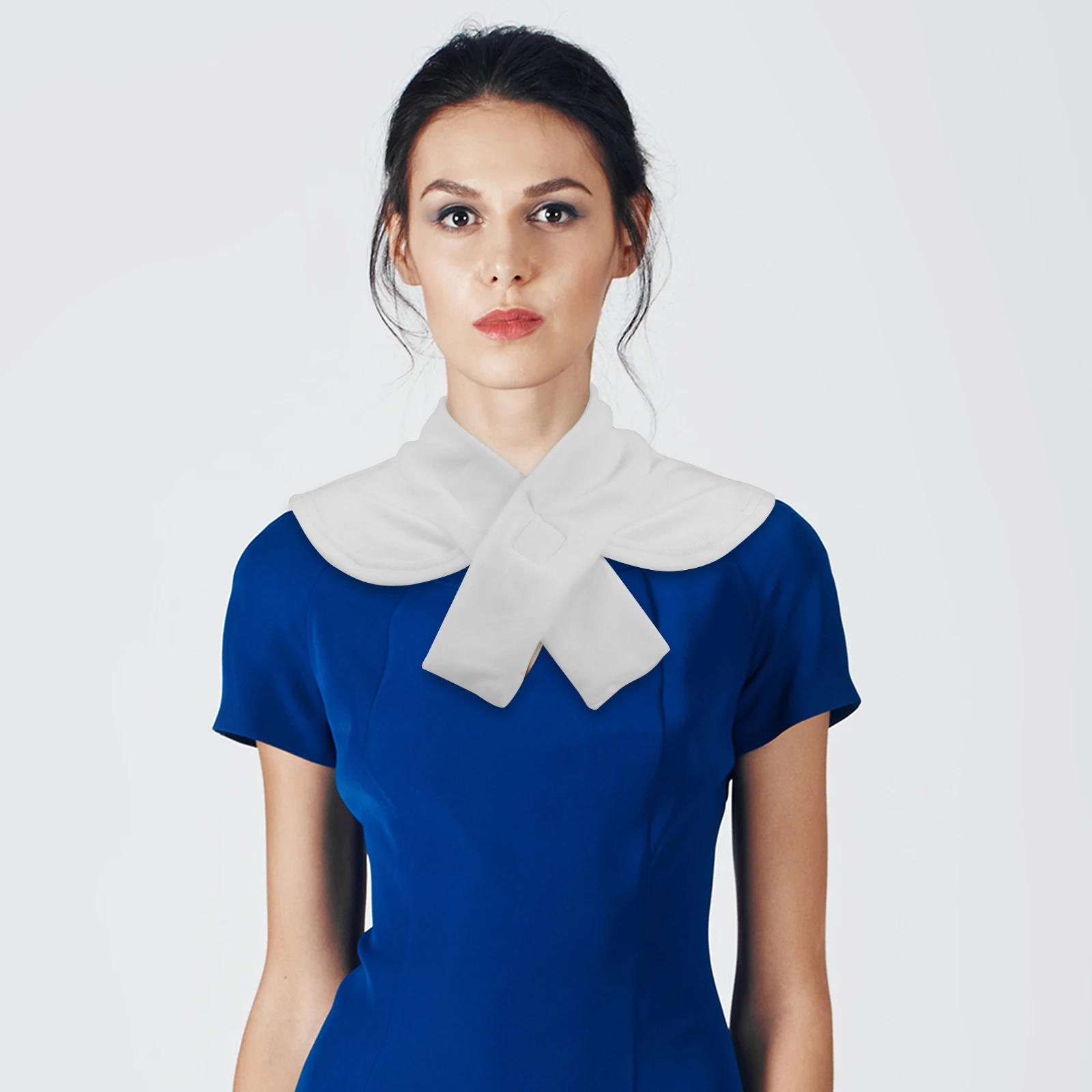 เสื้อคลุมคอปกปลอมสำหรับผู้หญิง ผ้าเนื้อนุ่ม อุ่นสบาย ถอดออกได้ ใช้เป็นเครื่องประดับชุดเดรส พันไหล่ น้ำหนักเบา สวยหรู