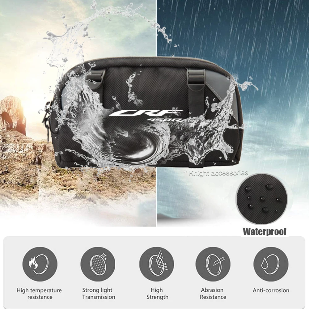 For Honda CRF450RL CRF450L CRF300L CRF250L CRF 250 300 450 L Motorcycle Waterproof And Dustproof Handlebar Bag
