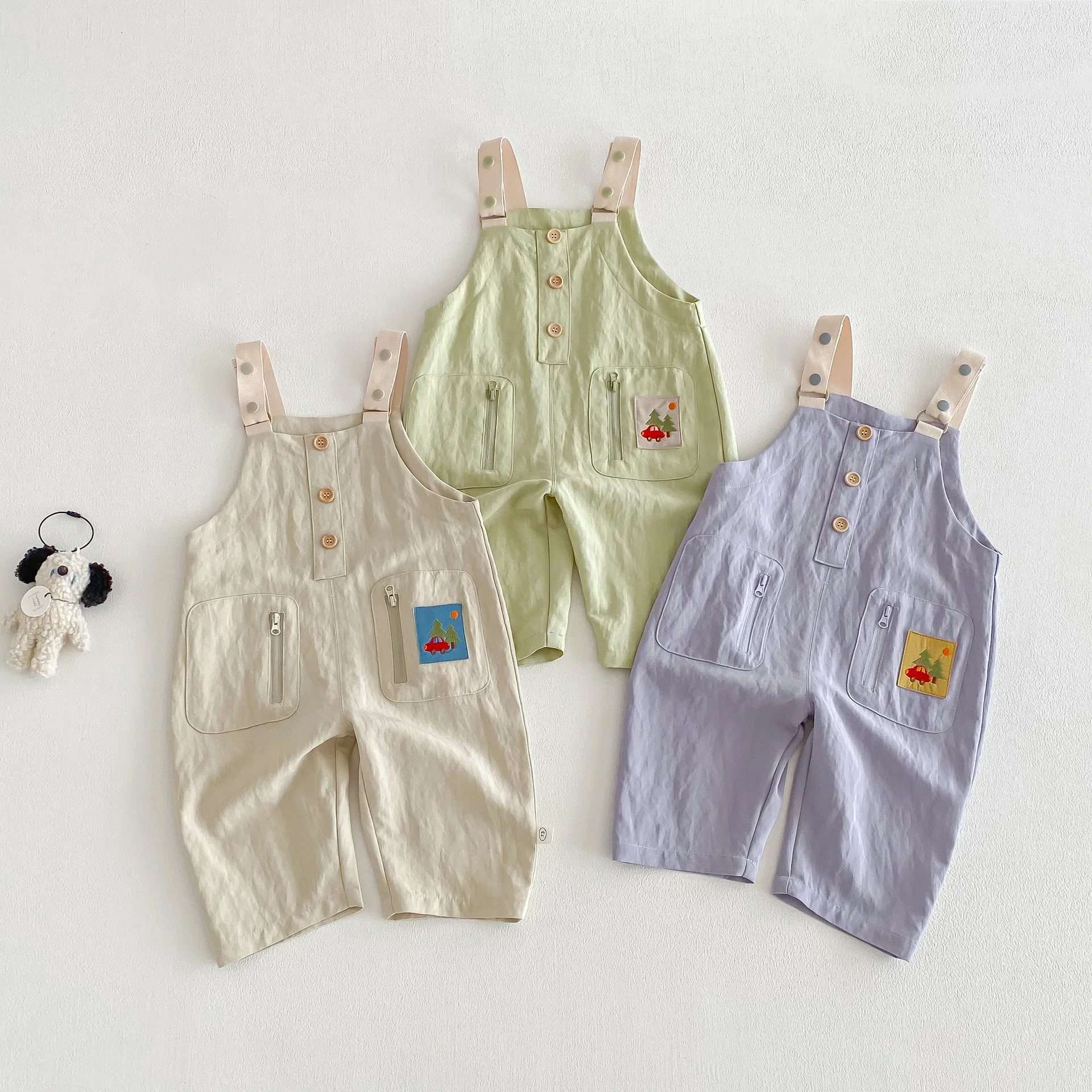 Baby Fashion Strap Pants 2026 New Spring Children's Super Cute Pants Boys' Western Korean Label Casual Pants
