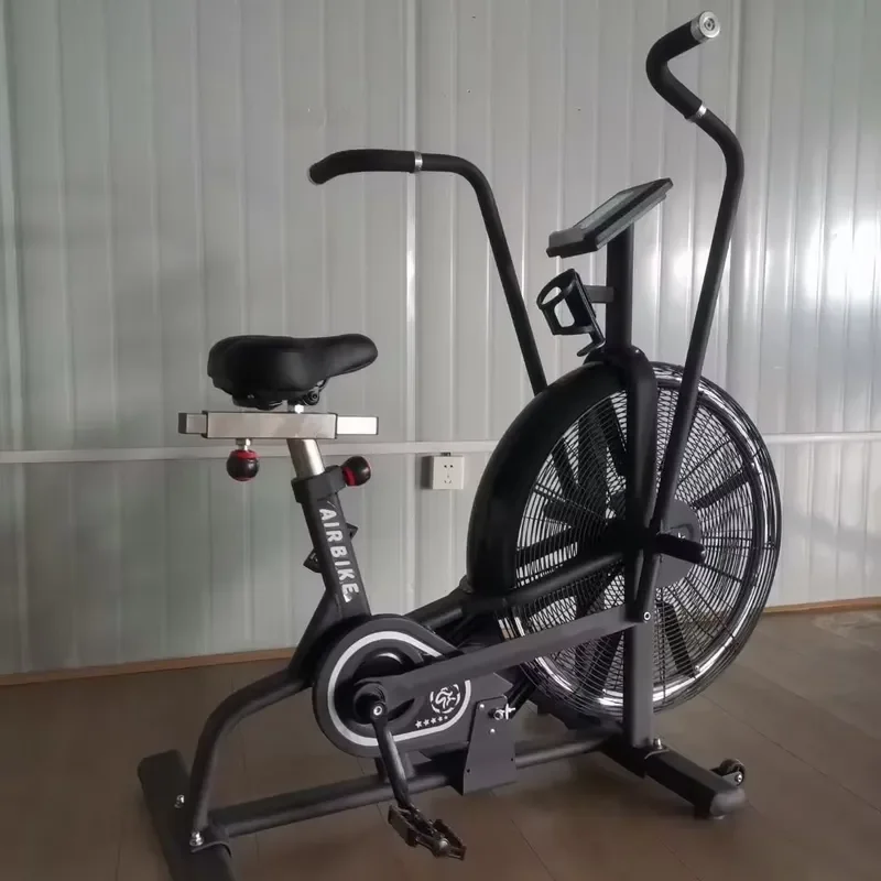 Professional Air Bike for Home Gym Indoor Cardio Fitness Exercise Machine Full Body Workout Stationary Bicycle Equipment