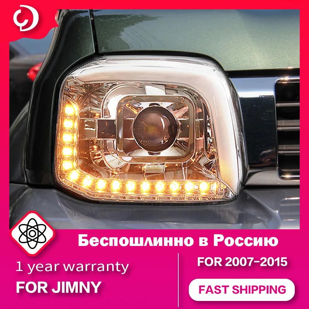 AKD Car Styling Headlights for Suzuki Jimny 2007-2015 LED Headlight DRL Turn Signal Light Led Projector Auto Accessories