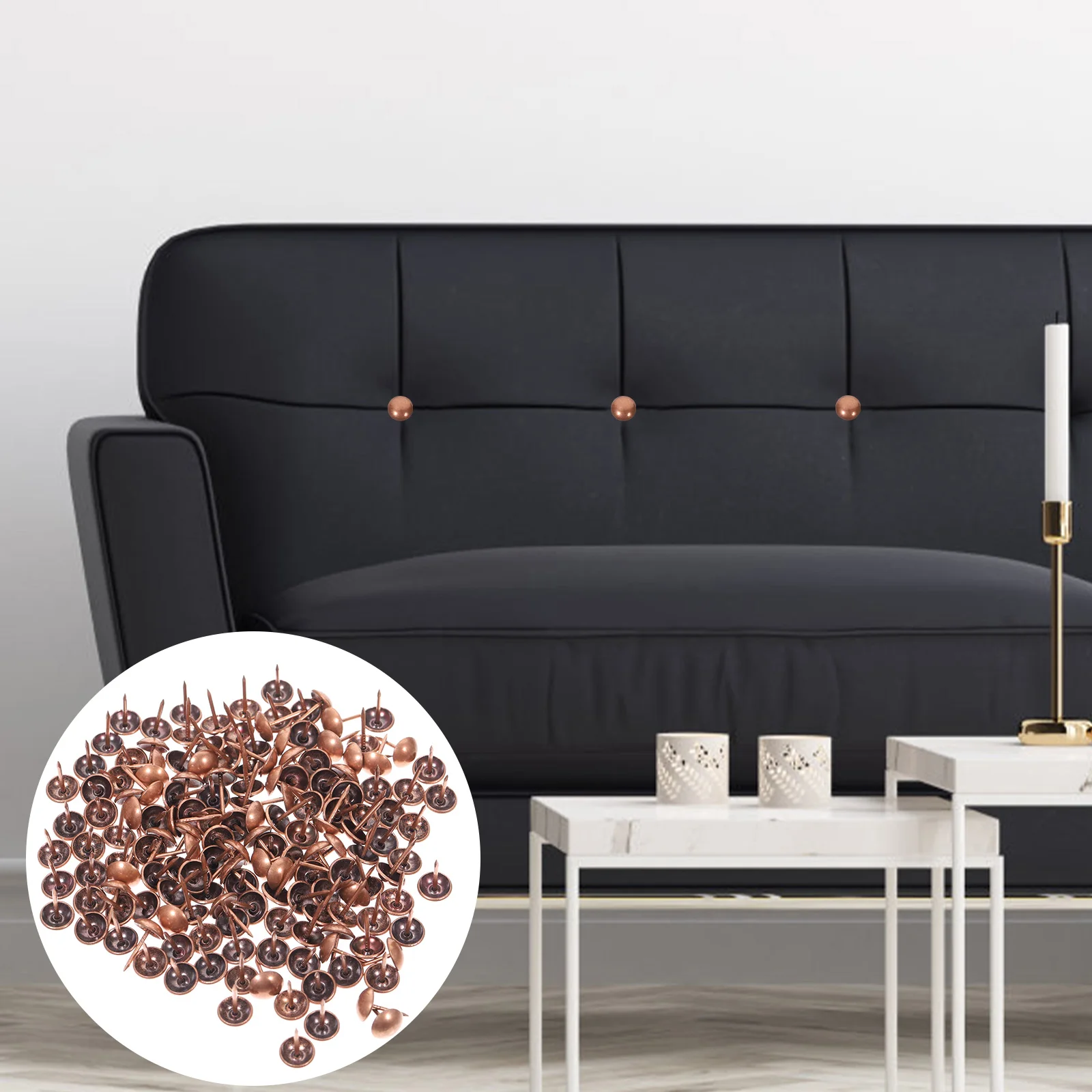 

100 Pcs Furniture Tacks Iron Furniture Decorative Nails Upholstery Tacks Studs Posters Head Retro Practical Durability