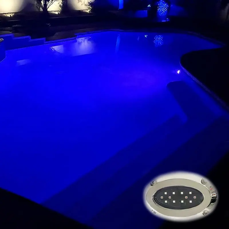 New Arrival WEIKEN Oval Waterproof IP68 Under Water Light Boat LED