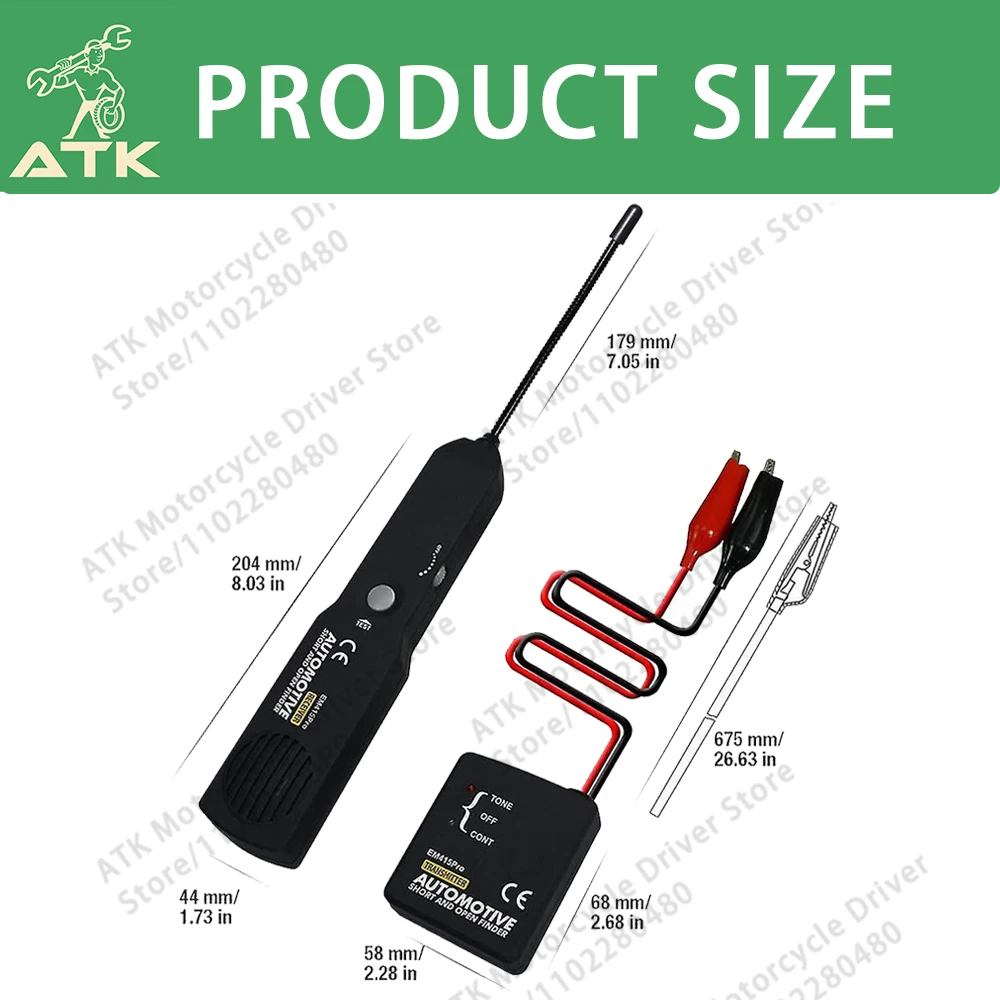 EM-415 Automotive Breakout Detector met nylon zak korte kabelzoeker Rechter Continuïteit van de kabels of draden Onderhoudsgereedschap