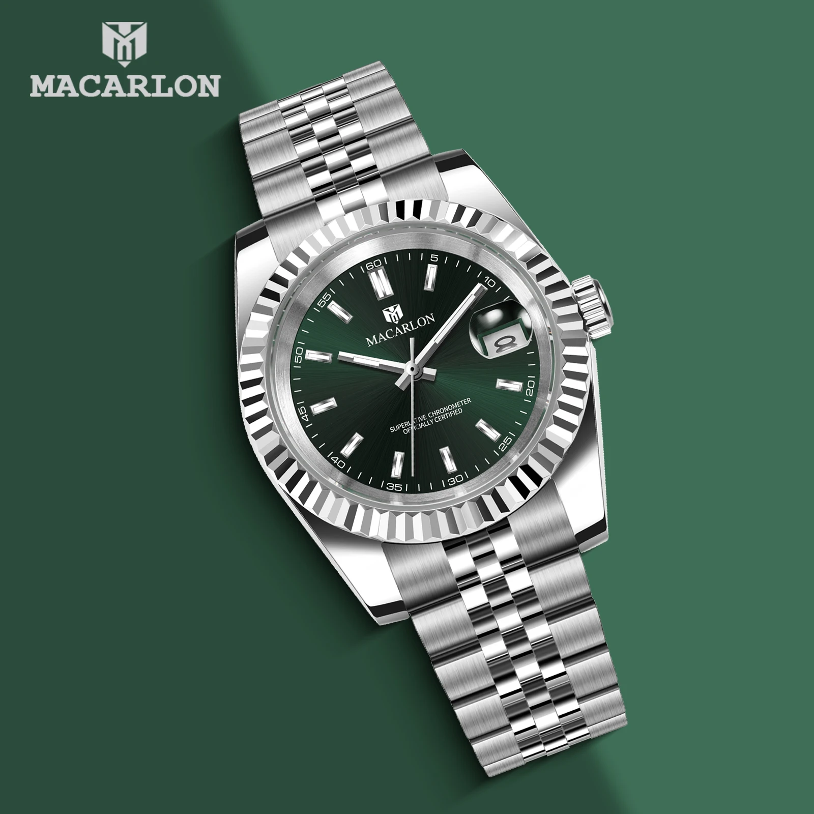 

MACARLON Design New NH35 Mechanical Watch for Men 200M Waterproof Stainless Steel Night Light Top Luxury 39MM Automatic Watch