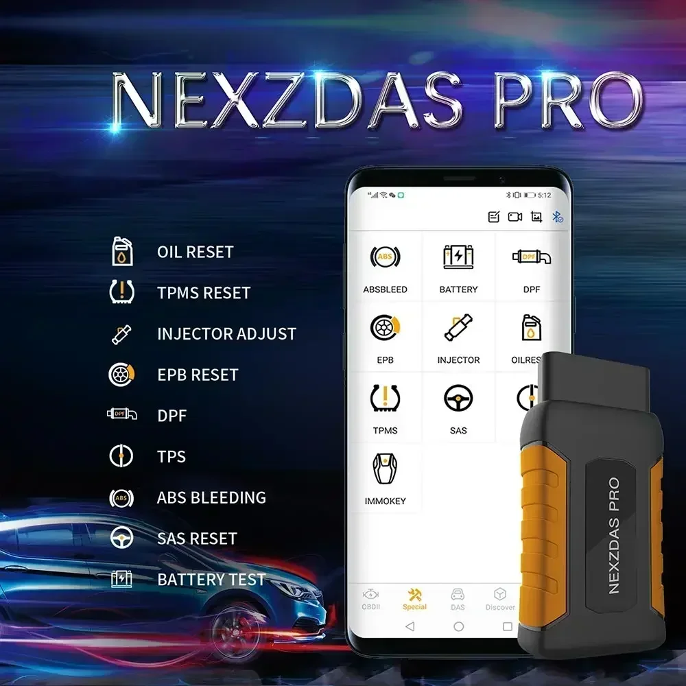 HUMZOR NexzDAS PRO ND326 full system OBD2 Scanner Car Diagnostic Tools Key Programmer Diagnosis for Passenger Car