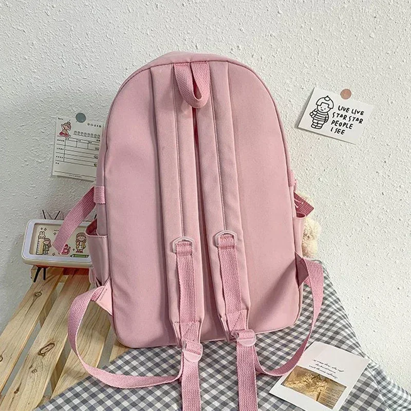 Fashion Schoolbag Large Capacity High School Female Backpack Daily Leisure Bags 2024 Shoulder Adjustable Backpack