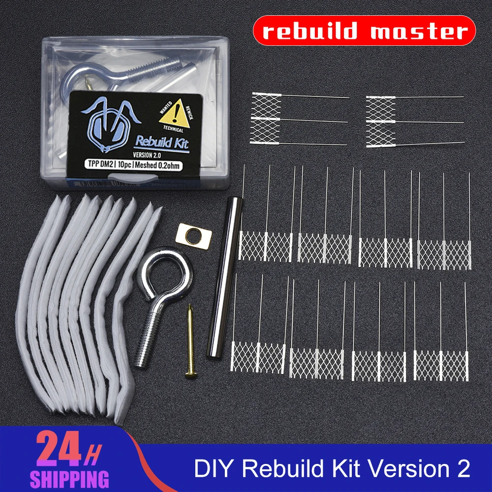 1Set Mesh Reconstruction Resistance Rebuild Master Kit V1 V2 for 0.3/0.6 0.15 /0.2ohm Repair DIY Tool