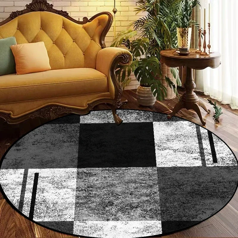 Modern Light Luxury Round Carpets for Living Room Sofa Coffee Tables Rug  Decoration Home Bedroom Carpet Room Non-slip Soft Mats