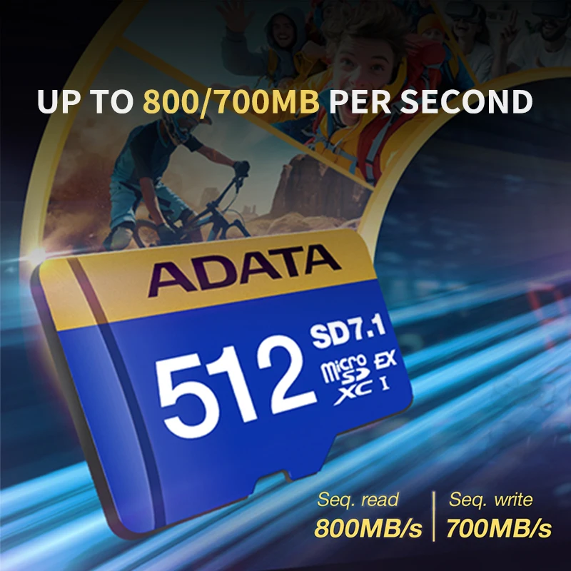 ADATA Premier Extreme microSD TF Memory Card 256GB 512GB SD7.1 Express V30 U3 800MB/s 4K 8K For Switch2 Drone Action Camera