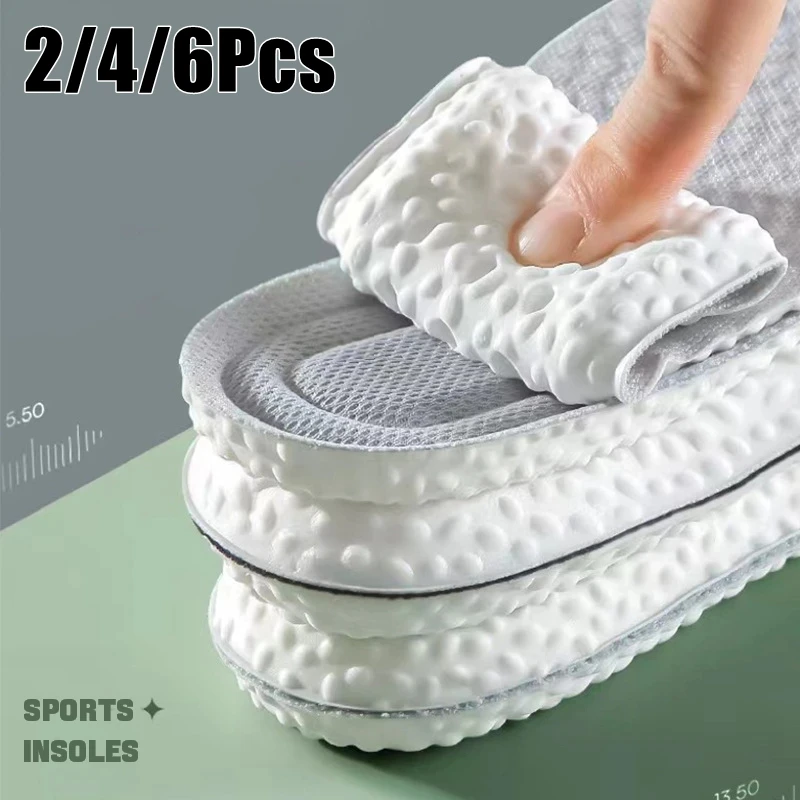 

Plantar Fasciitis Insoles for Feet Men Sports Shoes Insole Orthopedic Foot Pads Breathable Shock Absorption Shoe Sole 6Pcs