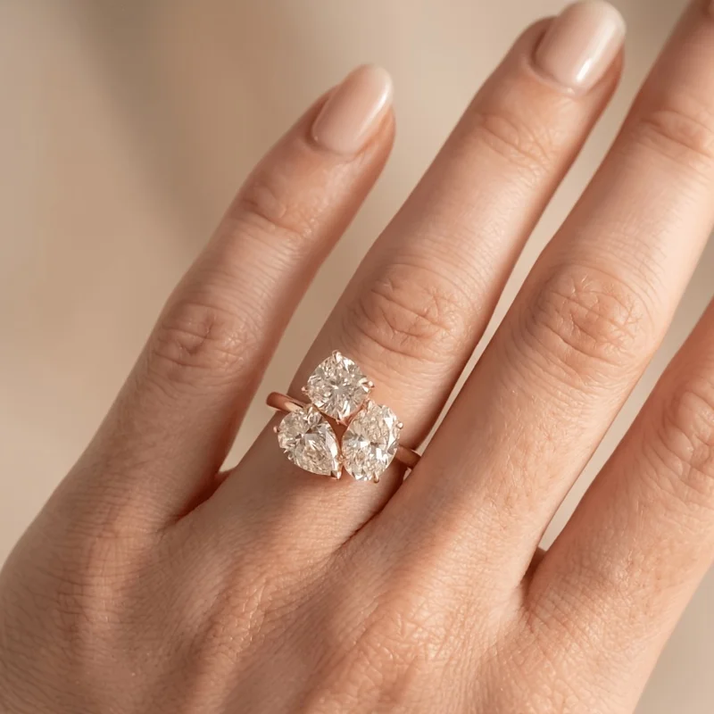S925 Silver Ring, Set with 3CT Moissanite with Certificate. Party. Christmas. Suitable for Both Men and Women.