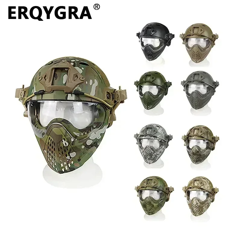 ERQYGRA Tactical Protective Helmet High Quality Paintball Shooting Wargame Airsoft Safety Accessories Sports Outdoor Equipment