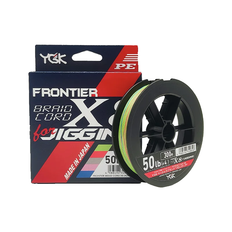 Fishing line Japan original Frontier shore  X8 jigging Braided PE Line sinking type high stength fishing lines 200m 300m