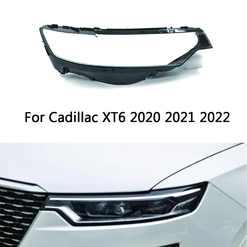 

Car Headlight Cover Auto Headlamp Caps Transparent Lampcover For Cadillac XT6 2020 2021 2022 Head Lamp Lens Glass Lampshade Case