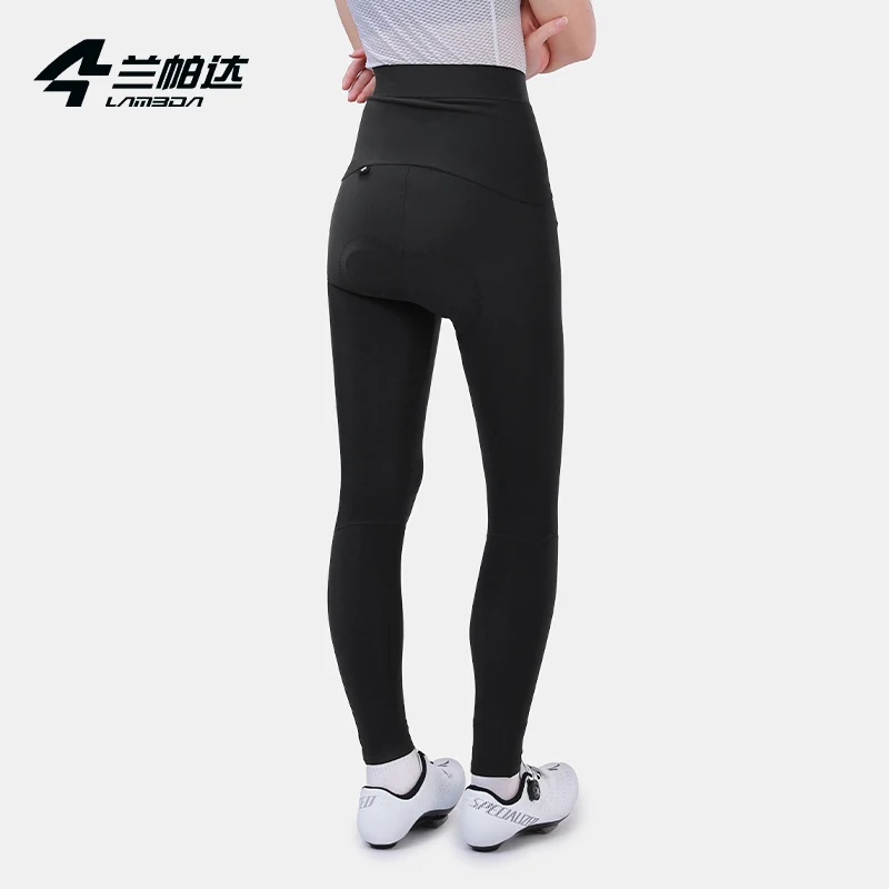 LAMEDA Autumn and Winter 5-15 °C New Fleece Warm Cycling Pants High Waist Slim Women's Comfortable Pants Road Bike