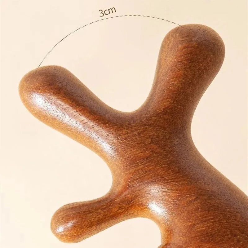 Body Meridian Massage Comb Imitate Sandalwood Five Wide Tooth Comb Acupuncture Therapy Blood Circulation Anti-static Smooth Hair