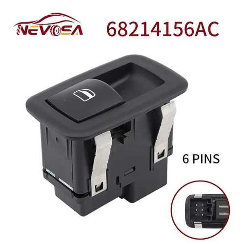 Con relé para Dodge Ram 1500 2500 3500 2009 2012 2018 68214156AC botón de interruptor de ventanilla eléctrica trasera izquierda derecha piezas de coche