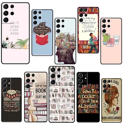 Reading books tea Printing Phone Case For Samsung Galaxy S23 S22 Ultra Note 20 10 S8 S9 S10 Plus S20 FE S21 FE Cover