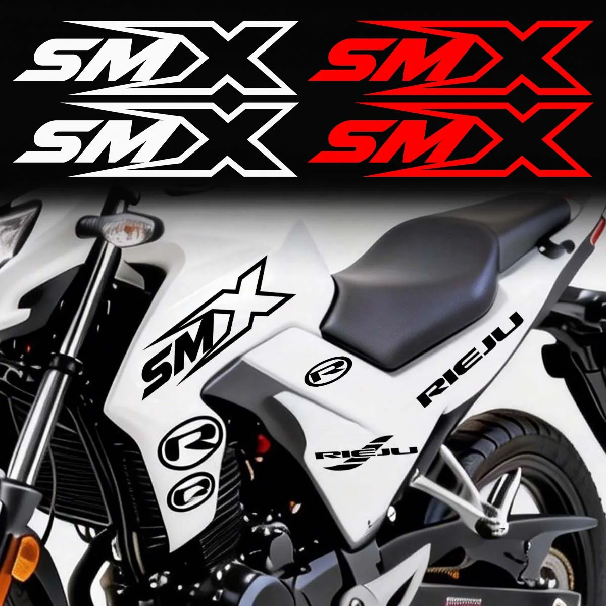 

Декоративные светоотражающие наклейки для мотоциклов RIEJU SMX: для заднего кофра, боковых панелей, шлема, кузова, виниловые аксессуары, декали