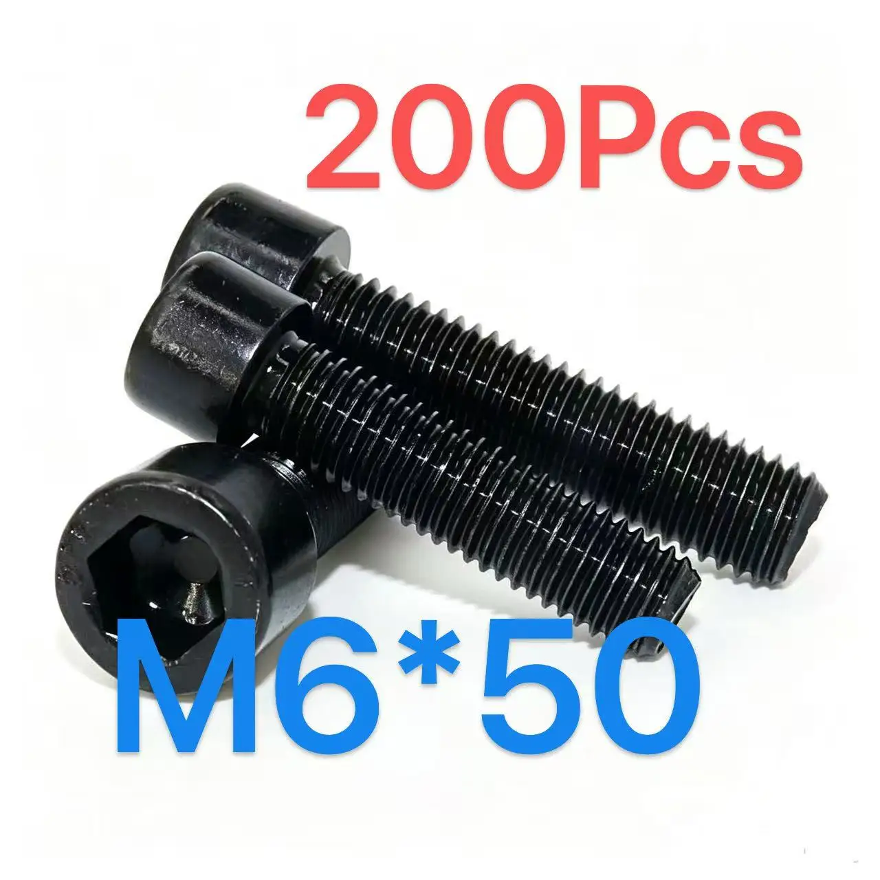 M6*50mm8.8 high strength grade, carbon steel material, black oxide finish