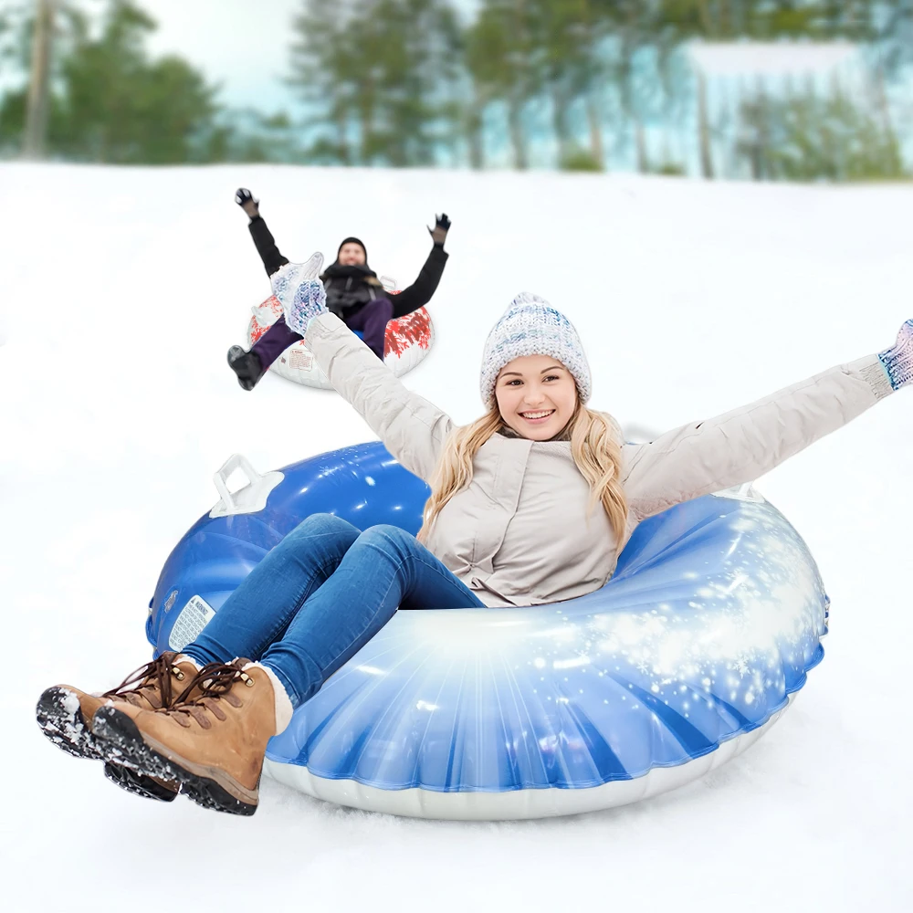 1pc Piece of PVC Inflatable Ski Ring Adult Snow Toy Very Suitable For Outdoor Ski Resort Entertainment In Winter