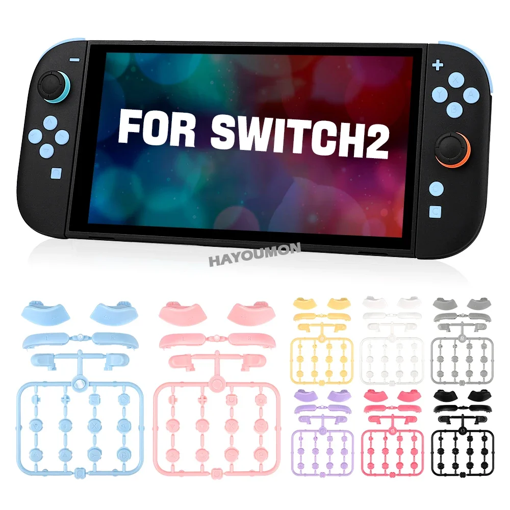 

Новый полный комплект кнопок (8 цветов) ABXY L R ZL ZR Trigger для Switch 2, ремонтный набор для NS2, аксессуары