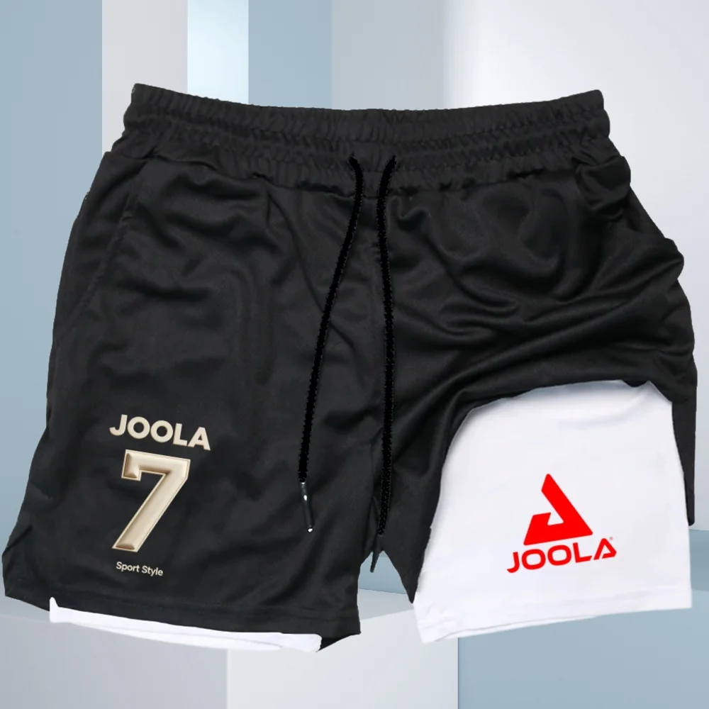 JOOLA 7 Men's Double Layer Sports Shorts Breathable Quick Dry Running Gym Shorts