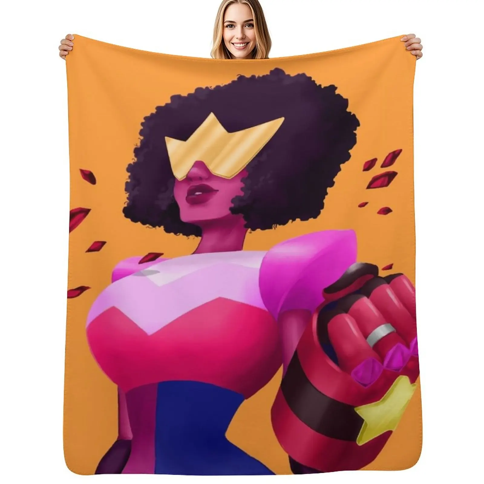 

Steven Universe Garnet Throw Blanket Sofa Multi-Purpose manga Soft Beds Blankets