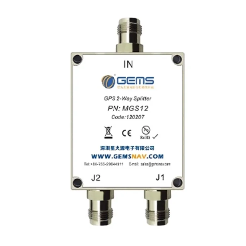 MGS12 GNSS Power Splitter, 1.2W Intelligent Dual-Output Splitter with N/SMA/TNC Connectors for & Beidou