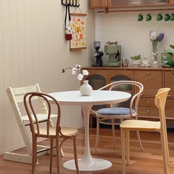 1:6 1:8 Mini Model Doll House Tulip Round Table PVC Wood Desktop Bjd Ob11 Gsc Blyth Soldier Lol Furniture Accessories Miniatures