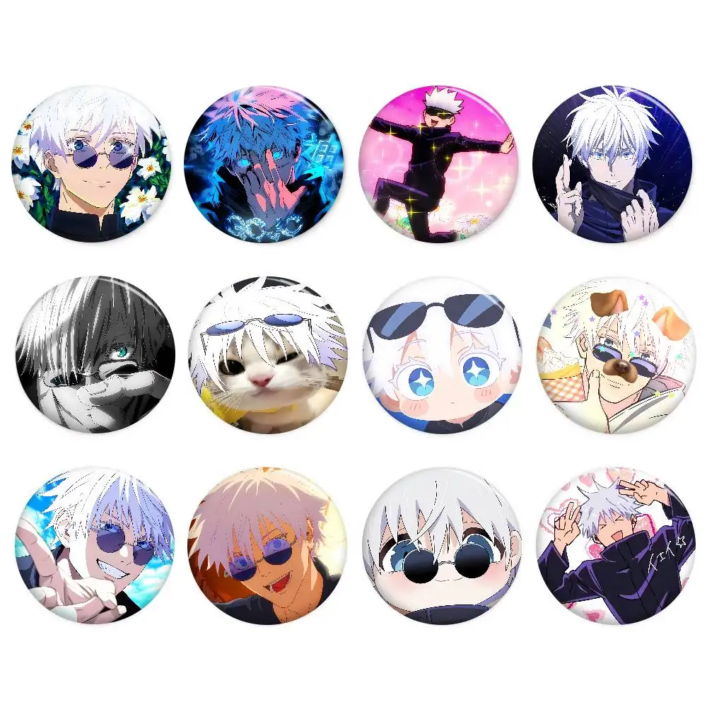 Cartoon Figure Gojo Satoru Creative Tinplate Soft Button Pins Animal Icon Brooch Lapel Backpack Badge Accessories Pin