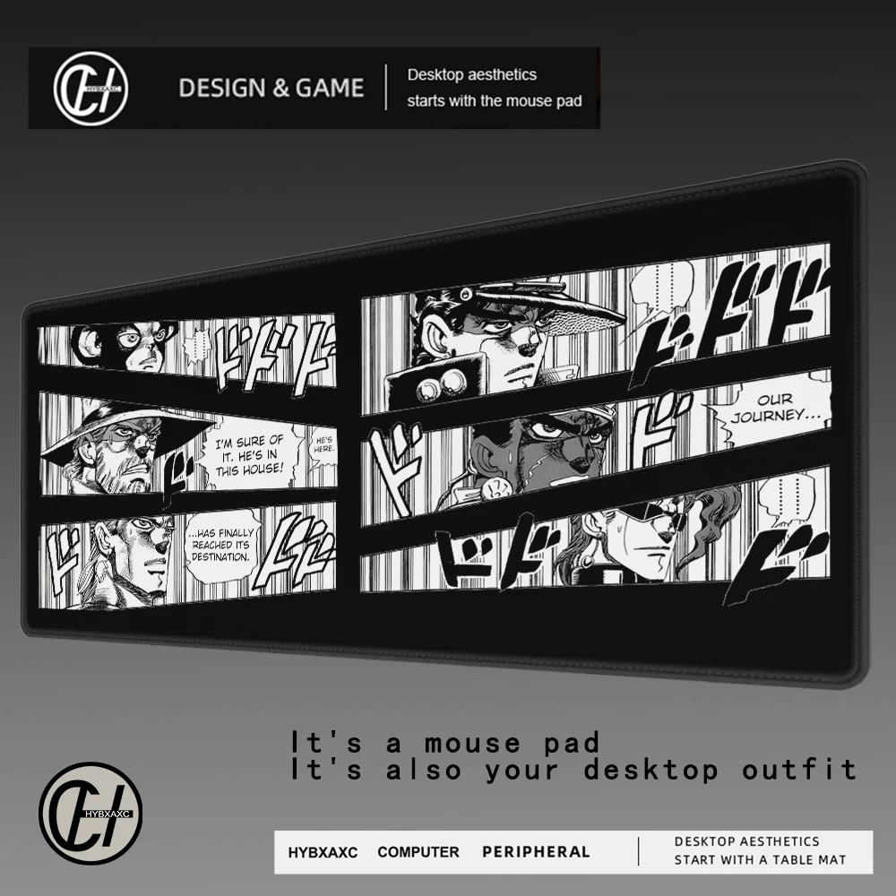 

Computer Gamer Joseph Joestar Mouse Pad Large Rubber Non-slip Keyboard Gaming Mousepad Anime Jojo Bizarre Adventure Desk Mat