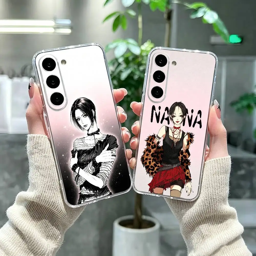 Anime Cool Nana Osaki Line Phone Case For Samsung A71, A70, A52, A51, A40, A30, A20 Transparent Cover
