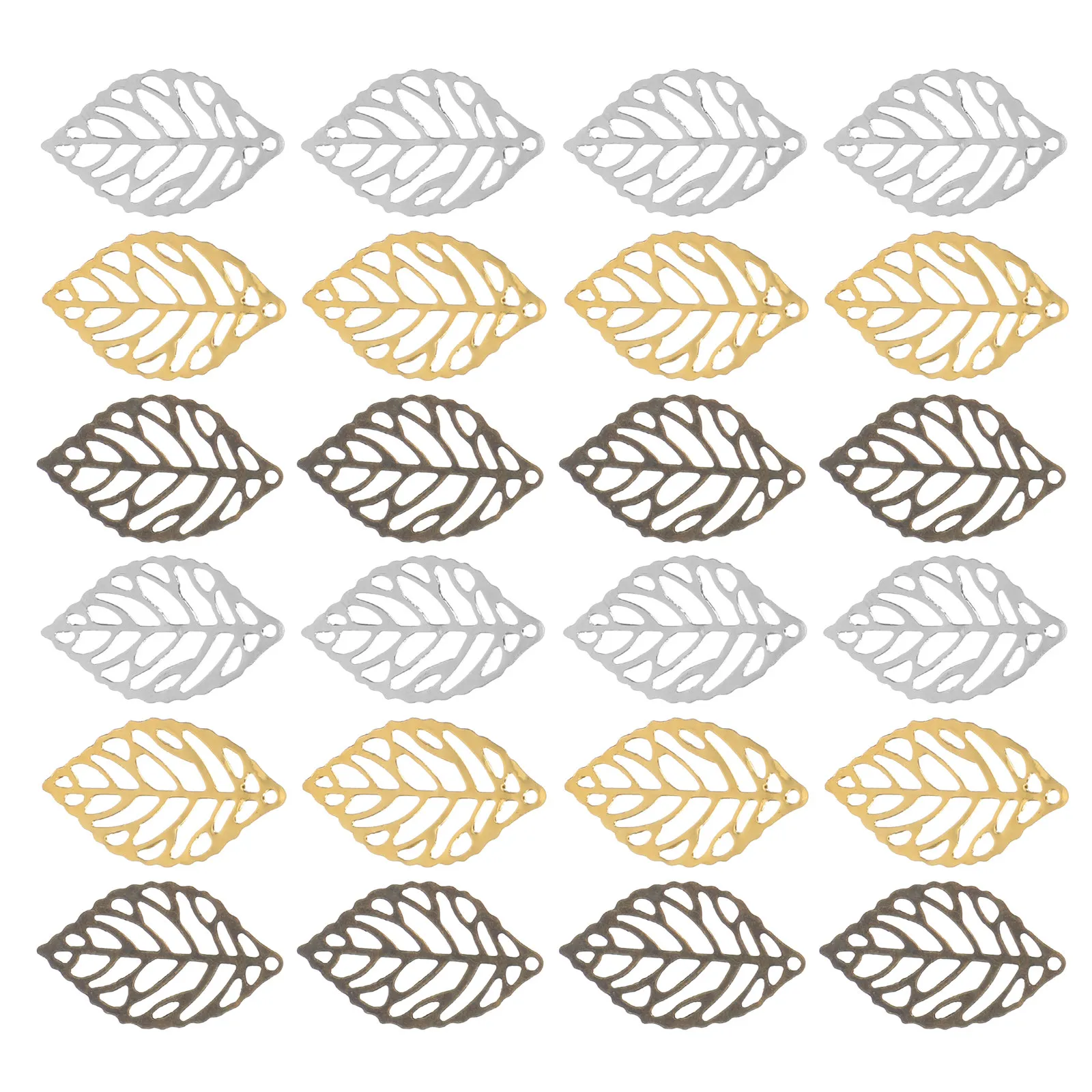 

150Pcs Hollow Tree Leaf Zinc Alloy Charms Pendants for DIY Necklace Bracelet Earring Jewelry Craft Hairpin Accessories