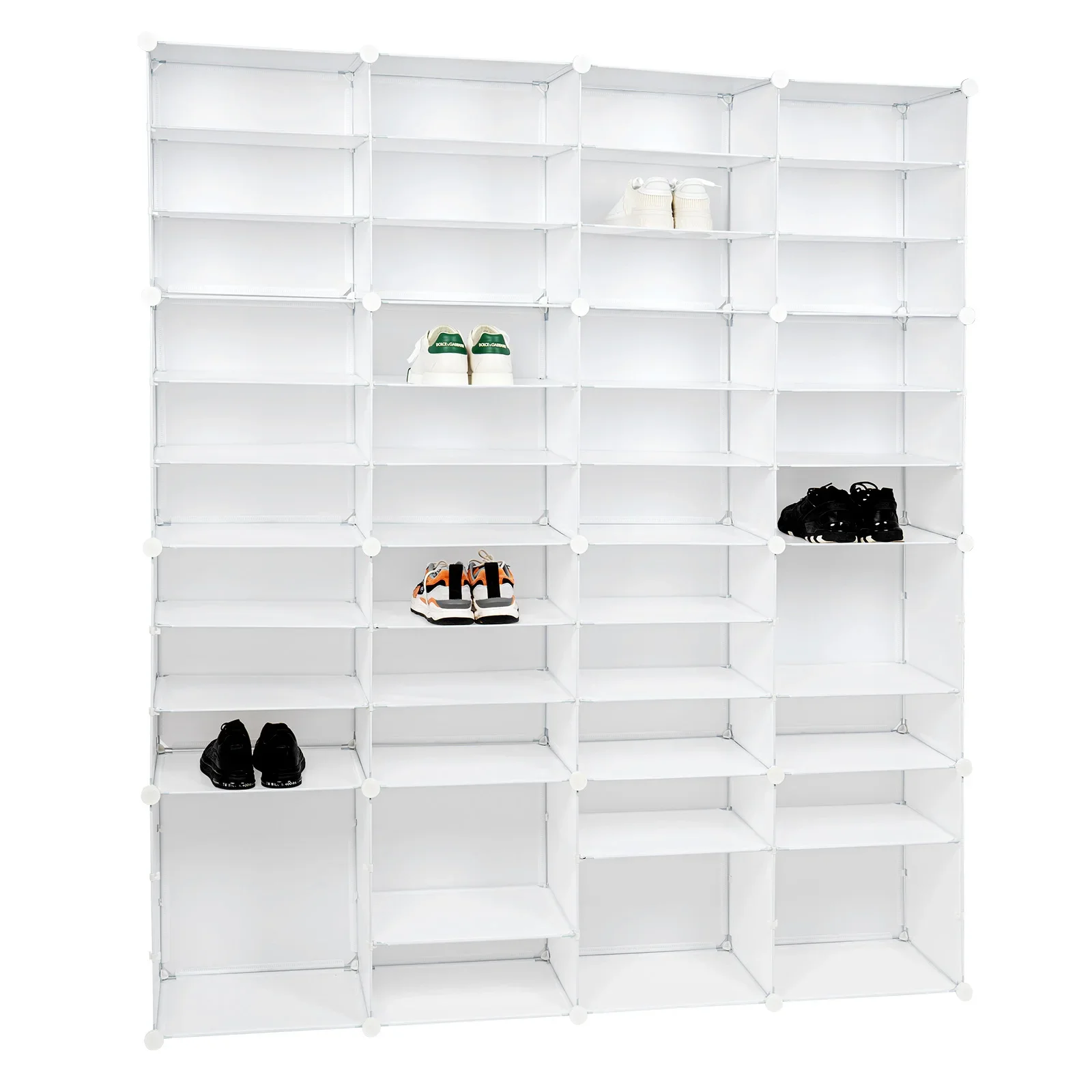 12-tier Portable 96 Pair Shoe Rack Organizer 48 Grids Tower Shelf  Cabinet Stand  Boots Slippers Dustproof Shoe Rack