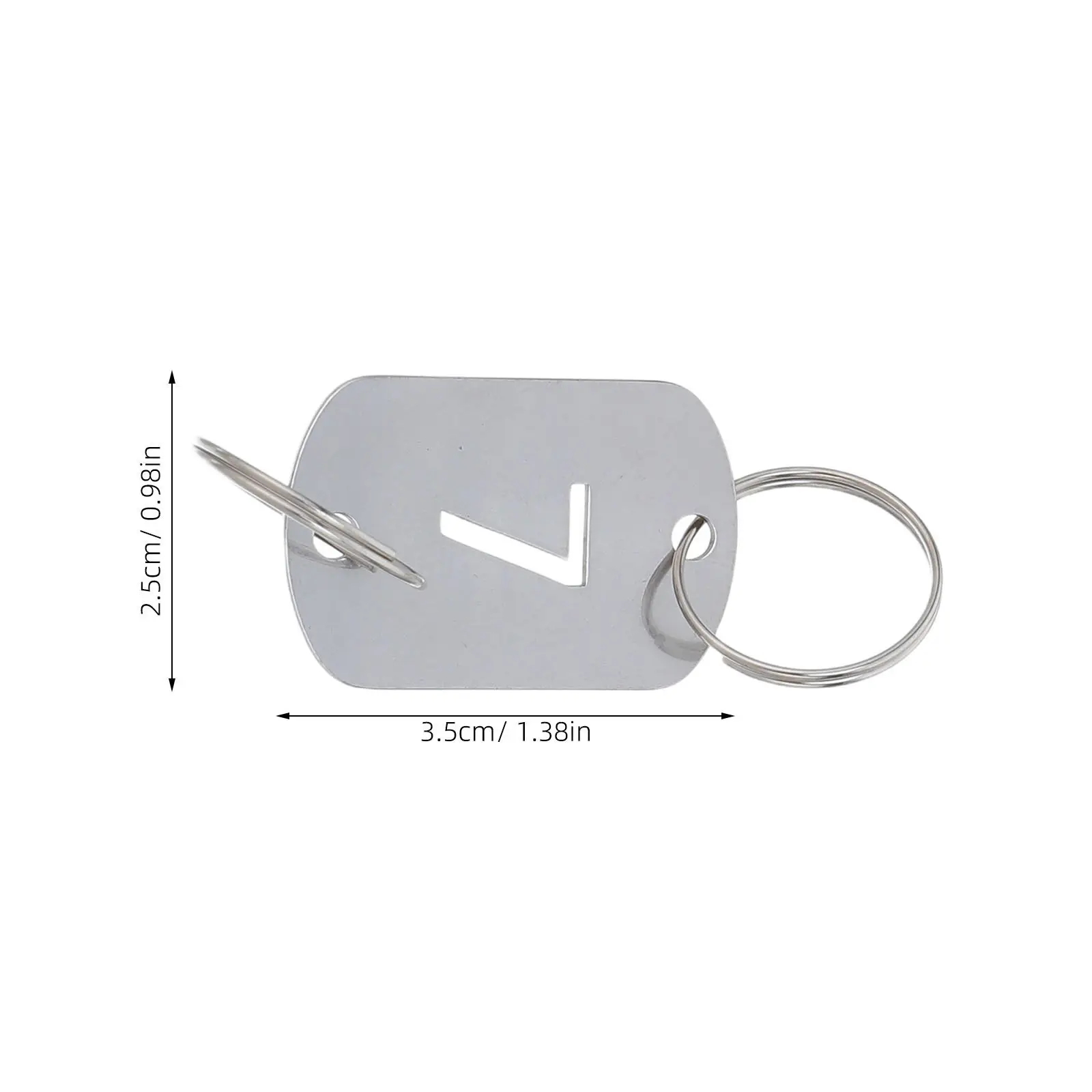 20pcs Hollow Stainless Steel Door Number Tags, Double-Hole Key Labels for Hotels, Dorms, Offices & Lockers