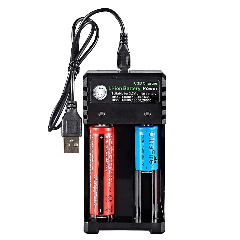 Chargeur USB DC 1A/2A à 2 fentes, 10 pièces, pour Batteries Li-ion rechargeables 18650 26650 14500 14650, 3.7V 4.2V, pour avion RC P