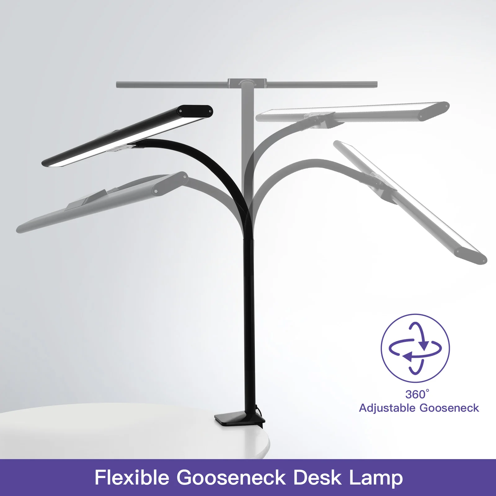 Task /Desk Lamp for Office Home Eye-Caring Task 36W Super Brightness LED Desk Lamp Flexible Gooseneck Light Timer power off