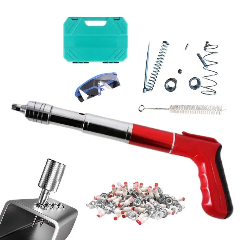 Cloueuse à Air Portable Compacte à 5 Vitesses, Manuelle, Outil de Fixation Murale pour Briques Rouges et Murs en Béton