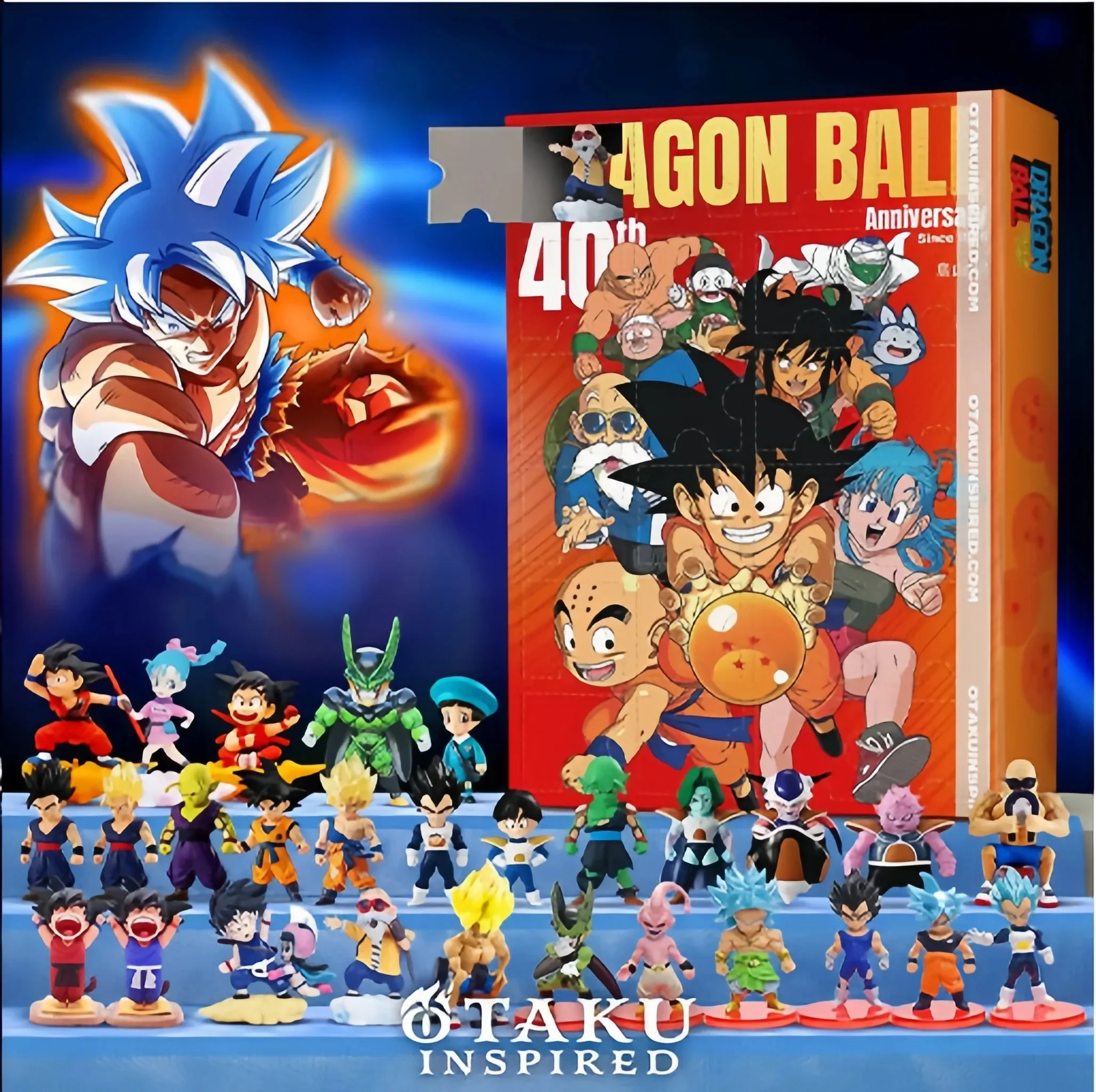 24Pcs/Set Dragon Ball Advent Calendar 40th Anniversary Blind Box  Anime Figure Peripheral Gifts Toy Halloween Decoration Pendant