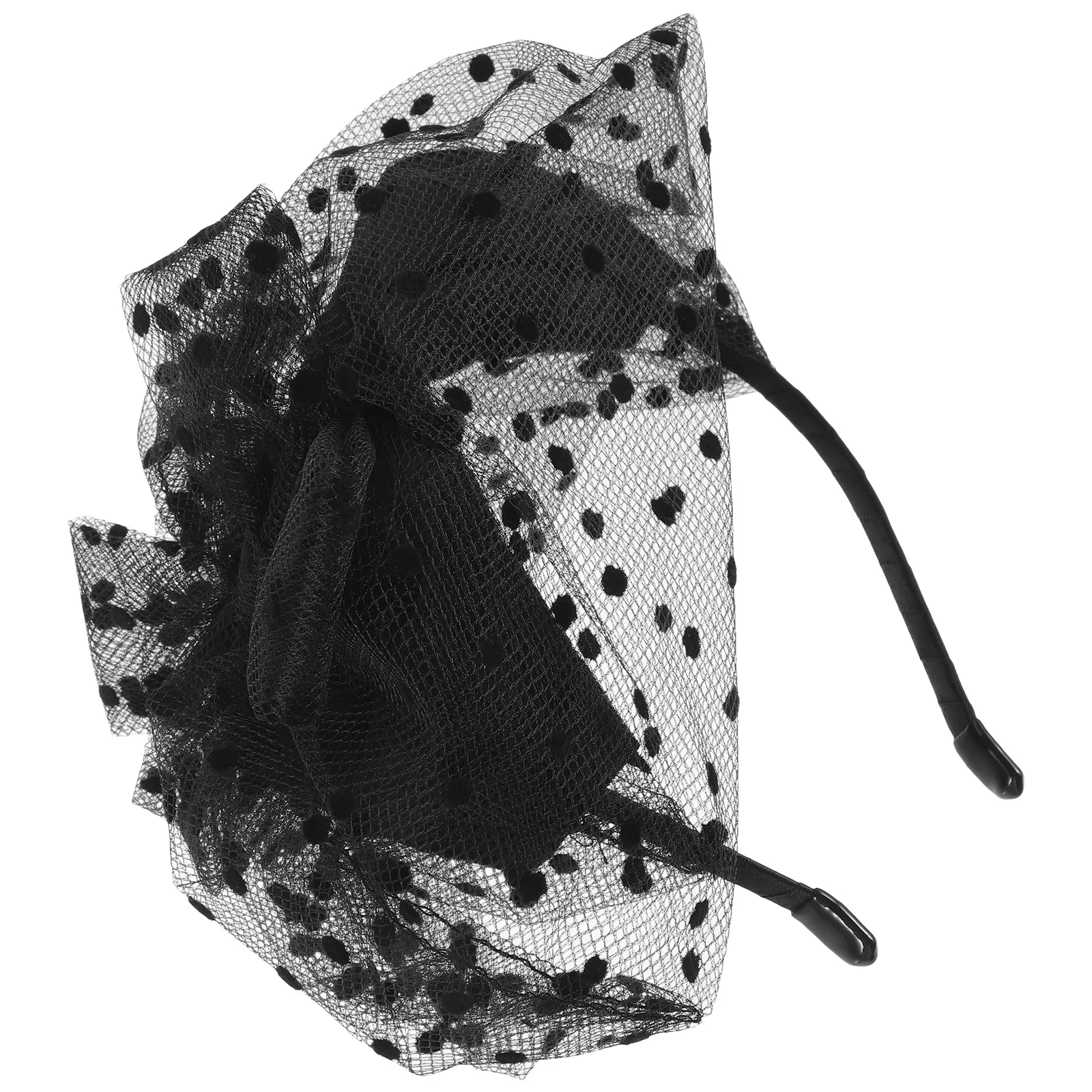 أنيقة الدانتيل شبكة القوس مشبك شعر الفاسناتور عقال حفل زفاف مأدبة غطاء الرأس للنساء إكسسوارات الشعر العصرية #3