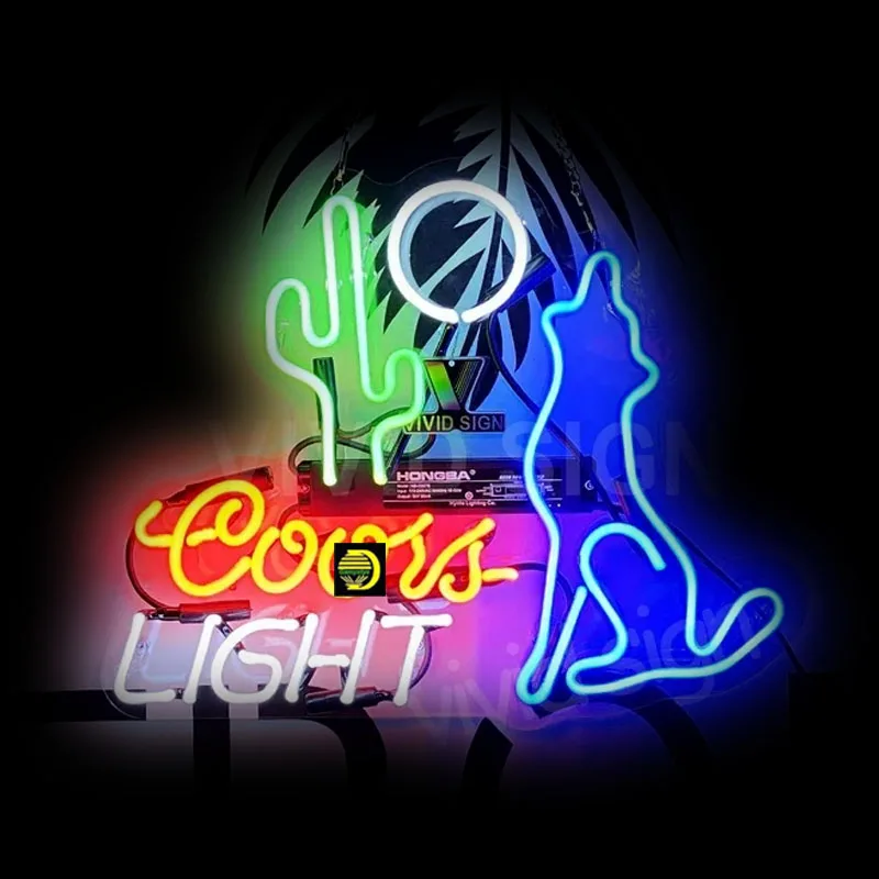

Neon Sign for Desert Wolf Neon Tube sign cactus handcraft Commercial windows Neon Flashlight sign Decorate Beer Bar pub Room