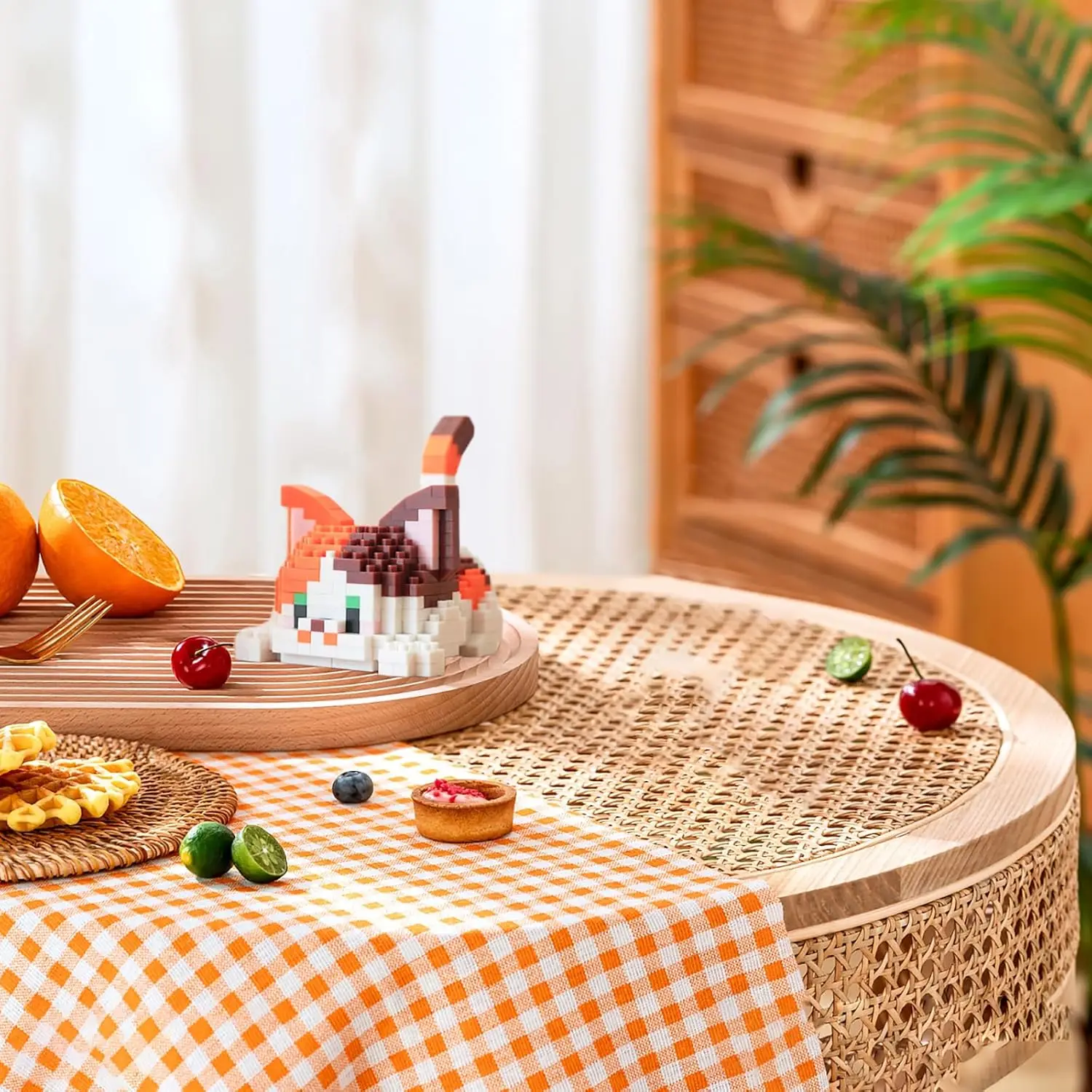 مكعبات بناء تعليمية صغيرة على شكل قطة للأطفال والكبار لعبة هدية 397 قطعة (قط كاليكو) #6