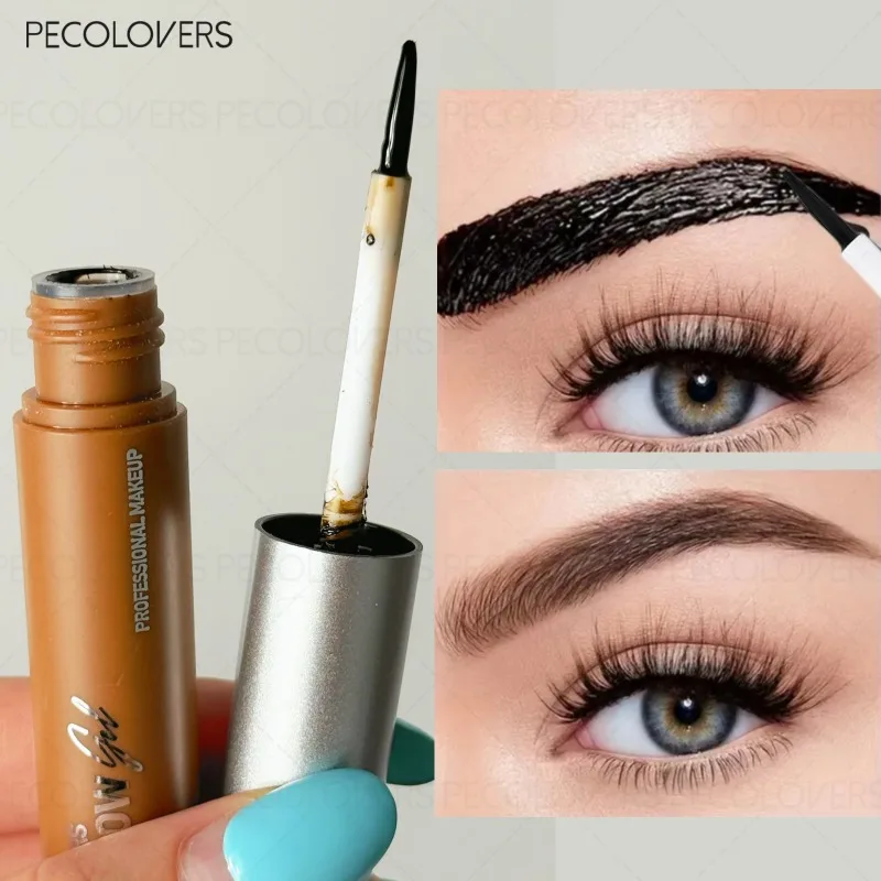 كريم الحواجب المسيل للدموع، يدوم طويلاً وطبيعي، جل الحواجب كريم الحواجب، بني وأسود، مقاوم للماء، مستحضرات تجميل للحواجب