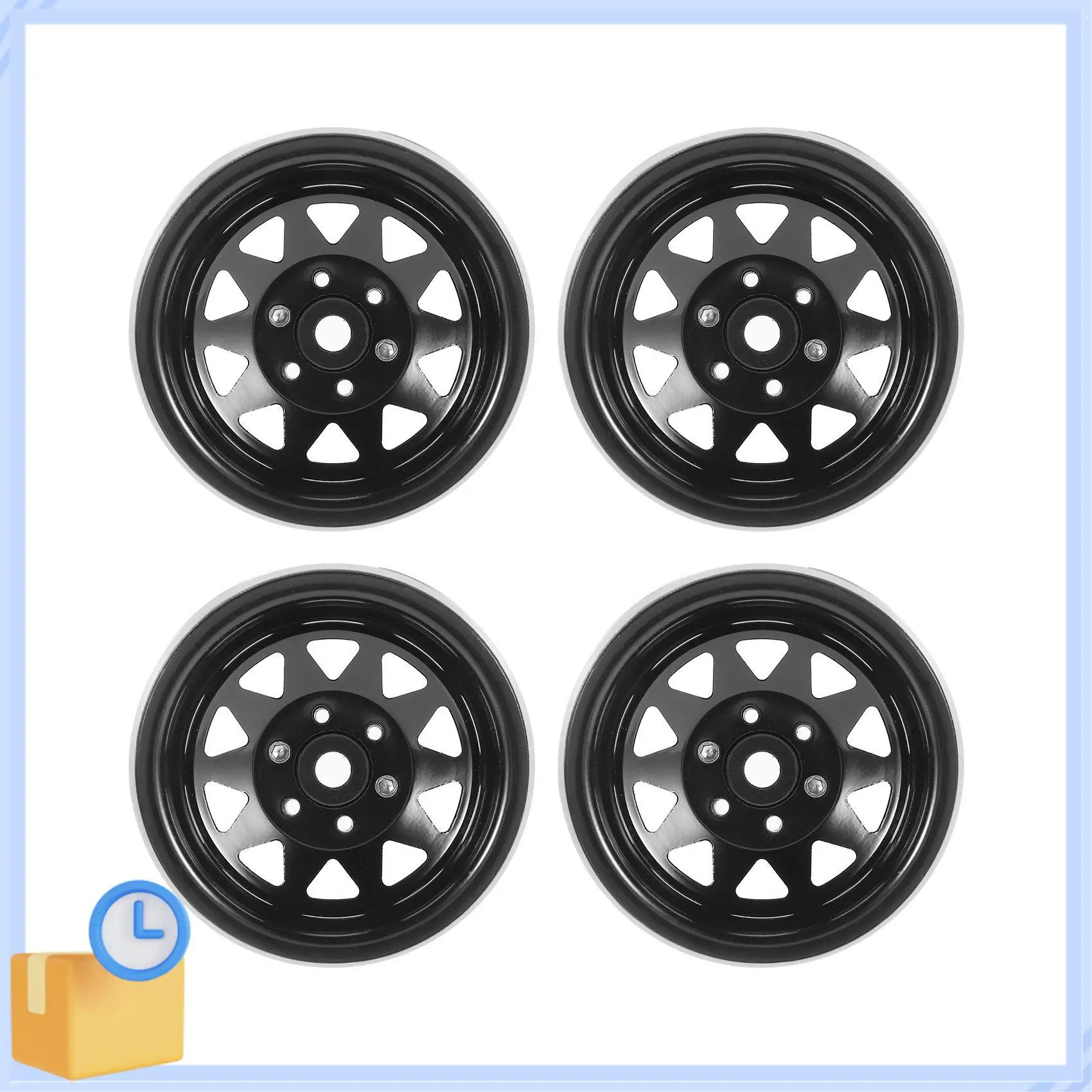 

ABTK-4PCS Deep Dish Wagon 1.9 Metal Beadlock Wheel Hub Rim For 1/10 RC Crawler Axial SCX10 90046 Traxxas TRX4 RC4WD D90