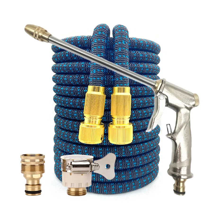 

Garden Water Hose Expandable Double Metal Connector High Pressure Pvc Reel Magic Water Pipes for Garden Farm Irrigation Car Wash